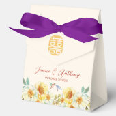 Chinesischer Hochzeitgelber Blütenvogel Geschenkschachtel (Vorderseite)