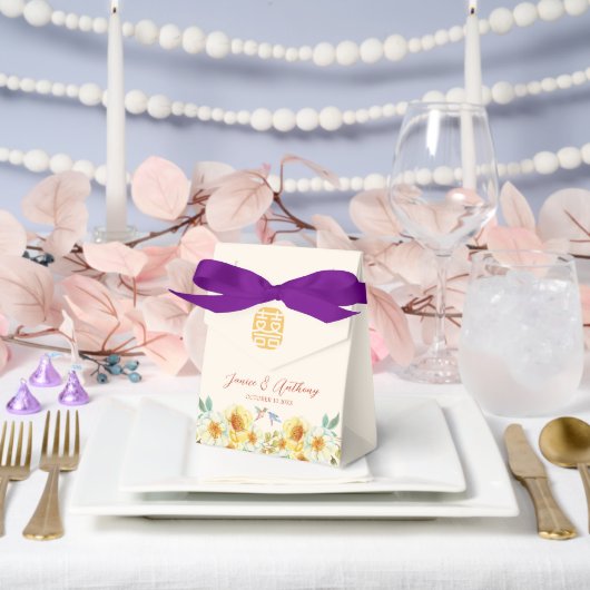 Chinesischer Hochzeitgelber Blütenvogel Geschenkschachtel (Hochzeit)