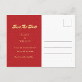 Chinesischer Hochzeitsdragon-Phoenix Double Xi Red Ankündigungspostkarte (Rückseite)