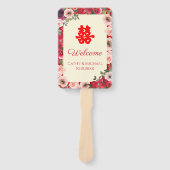 Chinesischer Hochzeitsgarten Doppelglücksprogramm Fächer (Vorderseite)