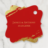 Chinesischer Hochzeitskalligrafie-Pinselstrich vie Geschenkanhänger (Rückseite)