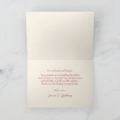 Chinesischer Hochzeitsrahmen Dankeskarte (Innenseite)