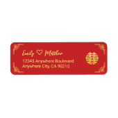 Chinesischer Hochzeitsrahmen doppelte xi Rücksende (Vorne)