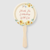 Chinesischer Hochzeitsrahmen Gelbblütenvogel Fächer (Rückseite)