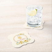 Chinesischer Hochzeitsrahmen Gelbblütenvogel Untersetzer (Vor Ort)