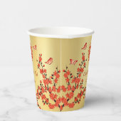 Chinesischer Hochzeitstee Cherry Blossom Custom Pappbecher (Rechts)
