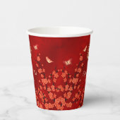 Chinesischer Hochzeitstee Cherry Blossom Custom Pappbecher (Links)