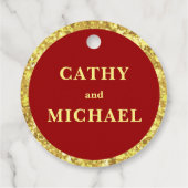 Chinesischer Hochzeitstil-Glitzer Geschenkanhänger (Rückseite)