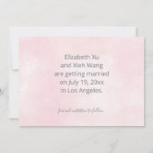 Chinesischer Hochzeitungs-Wasserfarblotus Save the Date (Rückseite)