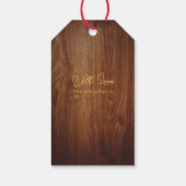 Chinesischer Holzdrachenschnitt 2024 T Geschenkanhänger (Rückseite)