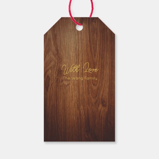 Chinesischer Holzdrachenschnitt 2024 T Geschenkanhänger (Rückseite)