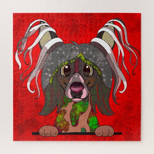 Chinesischer Hund, der hässlich gegenübersteht, Ji Puzzle (Vertikal)