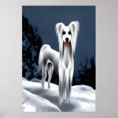Chinesischer Hund im Berg | Art der AI Poster (Vorne)
