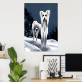 Chinesischer Hund im Berg | Art der AI Poster (Heimbüro)