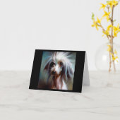 Chinesischer Hund Karte (Gelbe Blume)