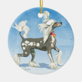 Chinesischer Hund Keramik Ornament (Vorne)
