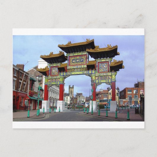 Chinesischer Imperial Arch, Liverpool Vereinigtes  Postkarte (Vorderseite)