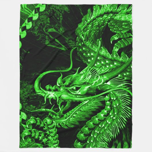 Chinesischer Jade Kaiser Dragon Art Fleece Blanket (Vorderseite)