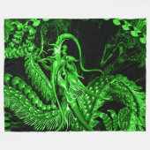 Chinesischer Jade Kaiser Dragon Art Fleece Blanket (Vorderseite (Horizontal))
