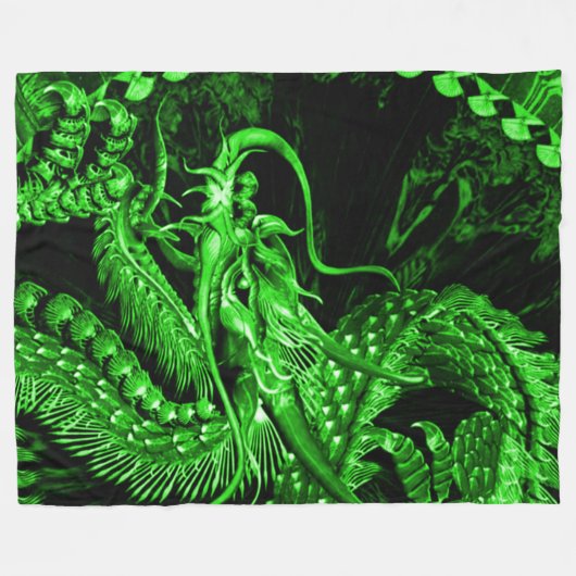 Chinesischer Jade Kaiser Dragon Art Fleece Blanket (Vorderseite (Horizontal))
