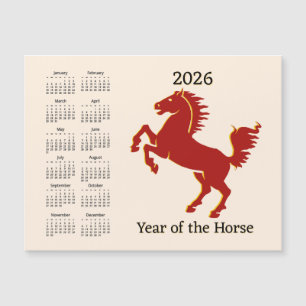 Chinesischer Jahr-des-Pferd-Kalender-Magnetkarte Magnetkarte