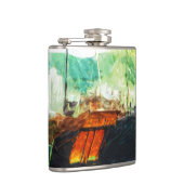 Chinesischer Junk in Hongkong Abstrakt Flachmann (Rechts)