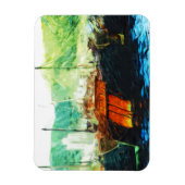 Chinesischer Junk in Hongkong Abstrakt Magnet (Vertikal)