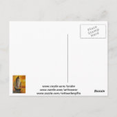 Chinesischer Junk in Ocker und Gelb Postkarte (Rückseite)