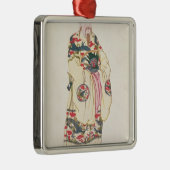 Chinesischer Kaiser im zeremoniellen Kostüm Silbernes Ornament (Rechts)