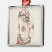 Chinesischer Kaiser im zeremoniellen Kostüm Silbernes Ornament (Links)