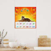 Chinesischer Kalender 2010 AB 14.95 Uhr Poster (Küche)