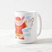 Chinesischer Kaninchen-Anzug Kaffeetasse (VorderseiteRechts)