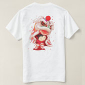 Chinesischer Lion Dance T - Shirt - Festival & Kul (Design Rückseite)