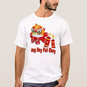 Chinesischer Löwe und Feuerwehrleute T-Shirt