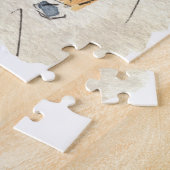 Chinesischer Löwentanz Wasserfarbe Jigsaw Puzzle (Seite)