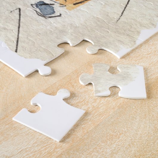 Chinesischer Löwentanz Wasserfarbe Jigsaw Puzzle (Seite)