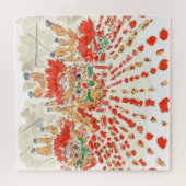 Chinesischer Löwentanz Wasserfarbe Jigsaw Puzzle (Horizontal)