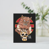 Chinesischer Löwenwächter - Foo Dog Postkarte (Stehend Vorderseite)