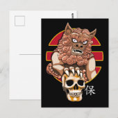 Chinesischer Löwenwächter - Foo Dog Postkarte (Vorne/Hinten)