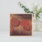 Chinesischer Lunar Neujahr Glück Feiertagskarte (Stehend Vorderseite)