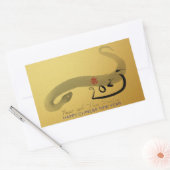 Chinesischer Lunar Neujahr HRS Rechteckiger Aufkleber (Umschlag)