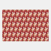 Chinesischer Luxus-Rotkaninchenlunar Geschenkpapier Set (Vorderseite 3)