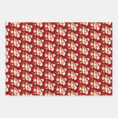 Chinesischer Luxus-Rotkaninchenlunar Geschenkpapier Set (Vorderseite 2)