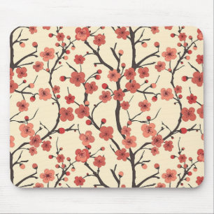 Chinesischer Meihua-Korallenblüten-Holzkohlenast Mousepad