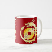 Chinesischer Monddrache 2024 Kaffeetasse (VorderseiteRechts)