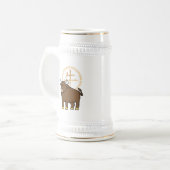 Chinesischer Mondkalender Neujahr Ox Bull Glücksge Bierglas (Vorderseite Links)