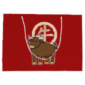 Chinesischer Mondkalender Neujahr Ox Bull Glücksge Große Geschenktüte (Rückseite)