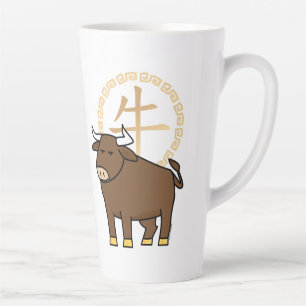 Chinesischer Mondkalender Neujahr Ox Bull Glücksge Milchtasse