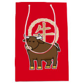 Chinesischer Mondkalender Neujahr Ox Bull Glücksge Mittlere Geschenktüte (Vorderseite)