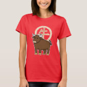 Chinesischer Mondkalender Neujahr Ox Bull Glücksge T-Shirt (Vorderseite)